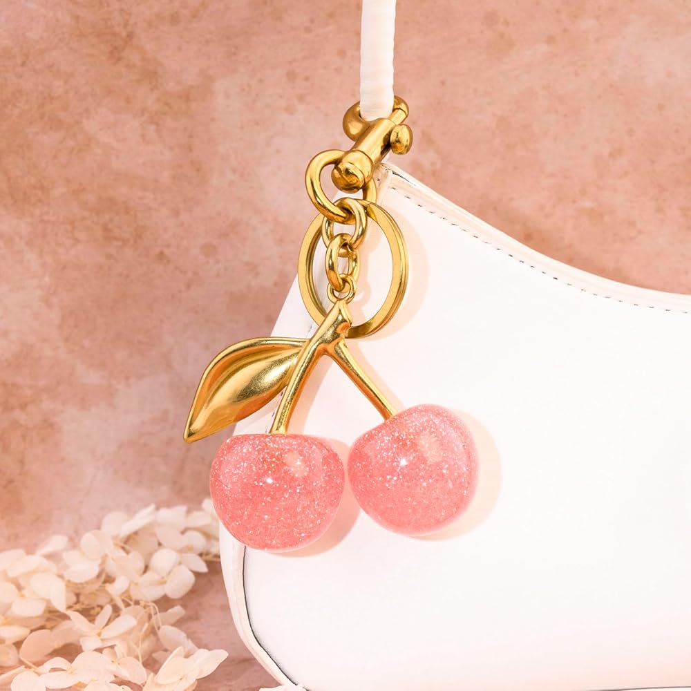 　Cherry　さくらんぼ　Cherries Bag Charm COACH】キラキラ！Cherry Bag Charm☆さくらんぼ キーホルダー